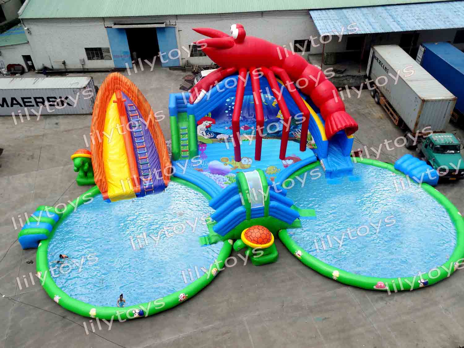 Huge shrimp water park