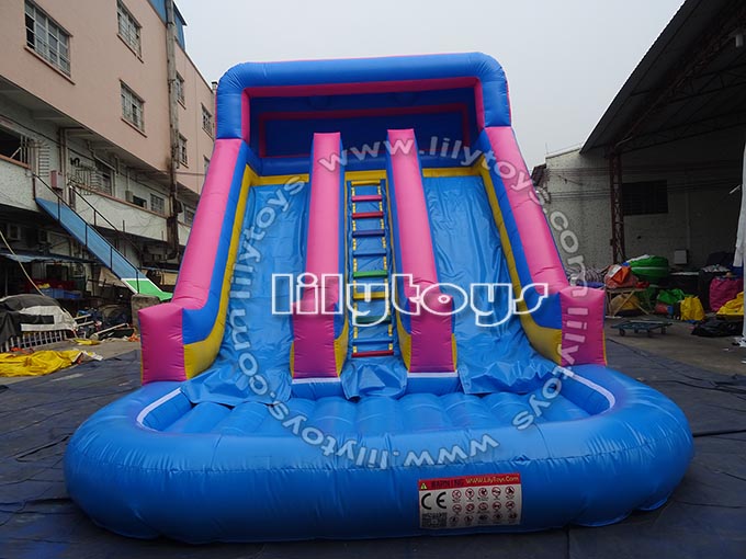 pink&blue water slide