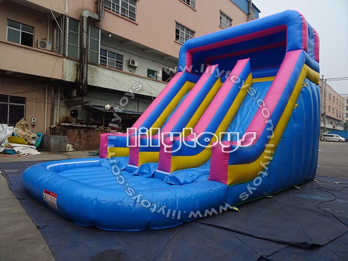 pink&blue water slide