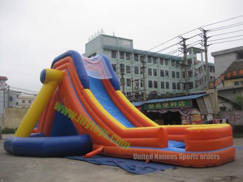 United Nations water slide