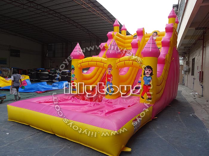 yellow water slide