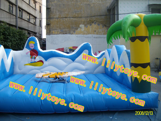 Inflatable surfboard games