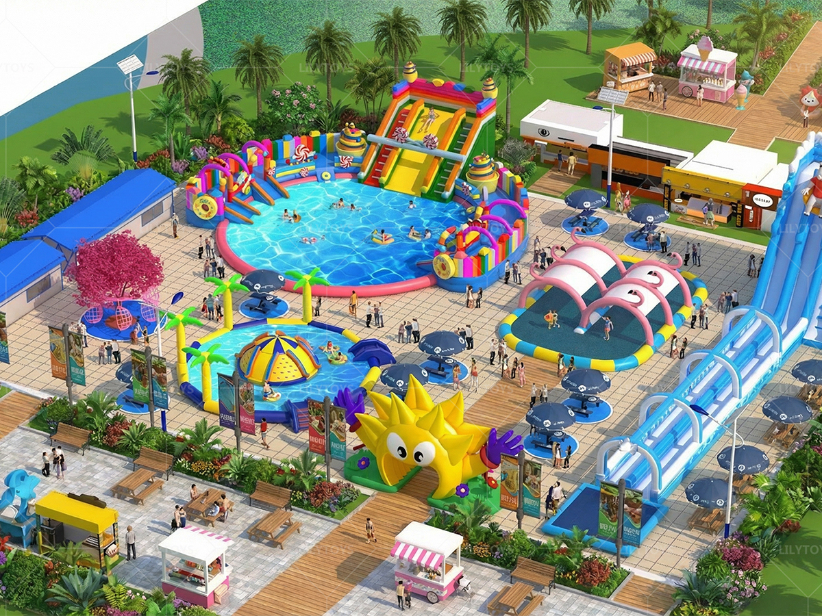 Mobile Inflatable Water Park