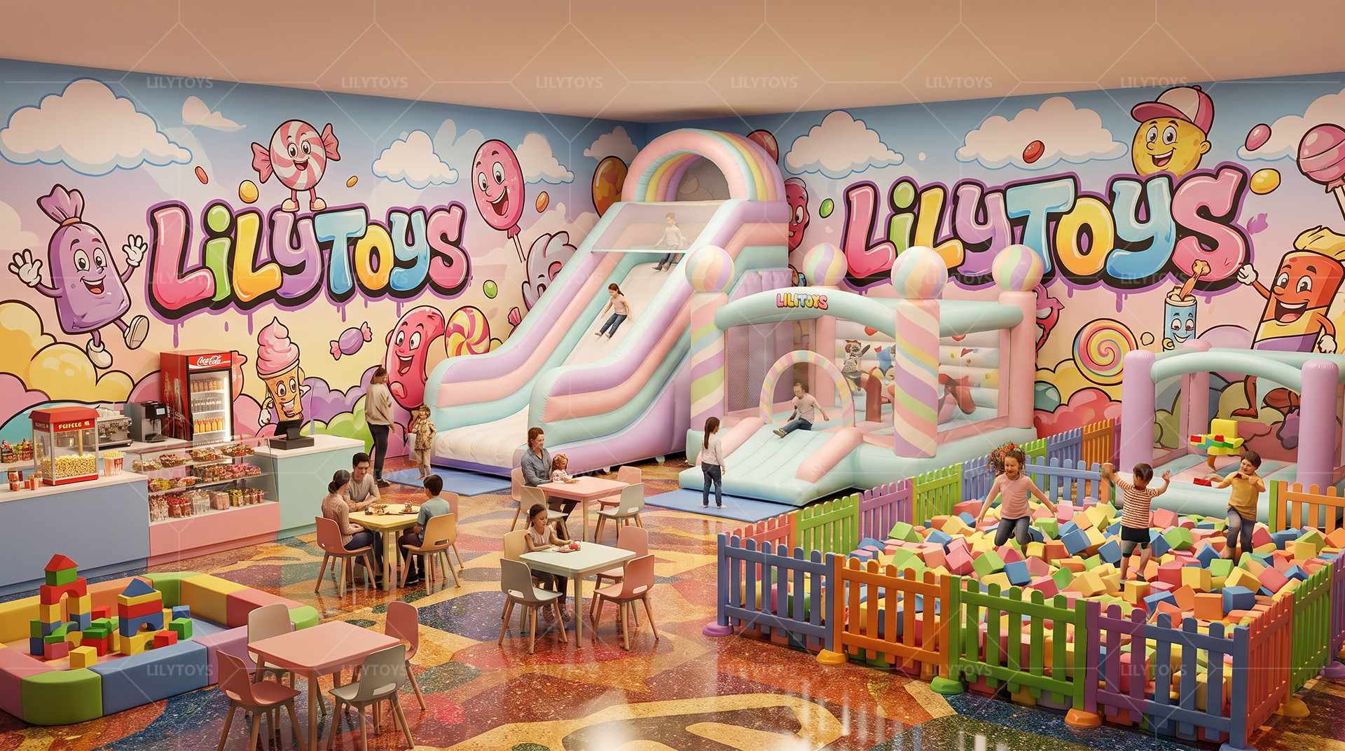 976 macaron candy colored slide