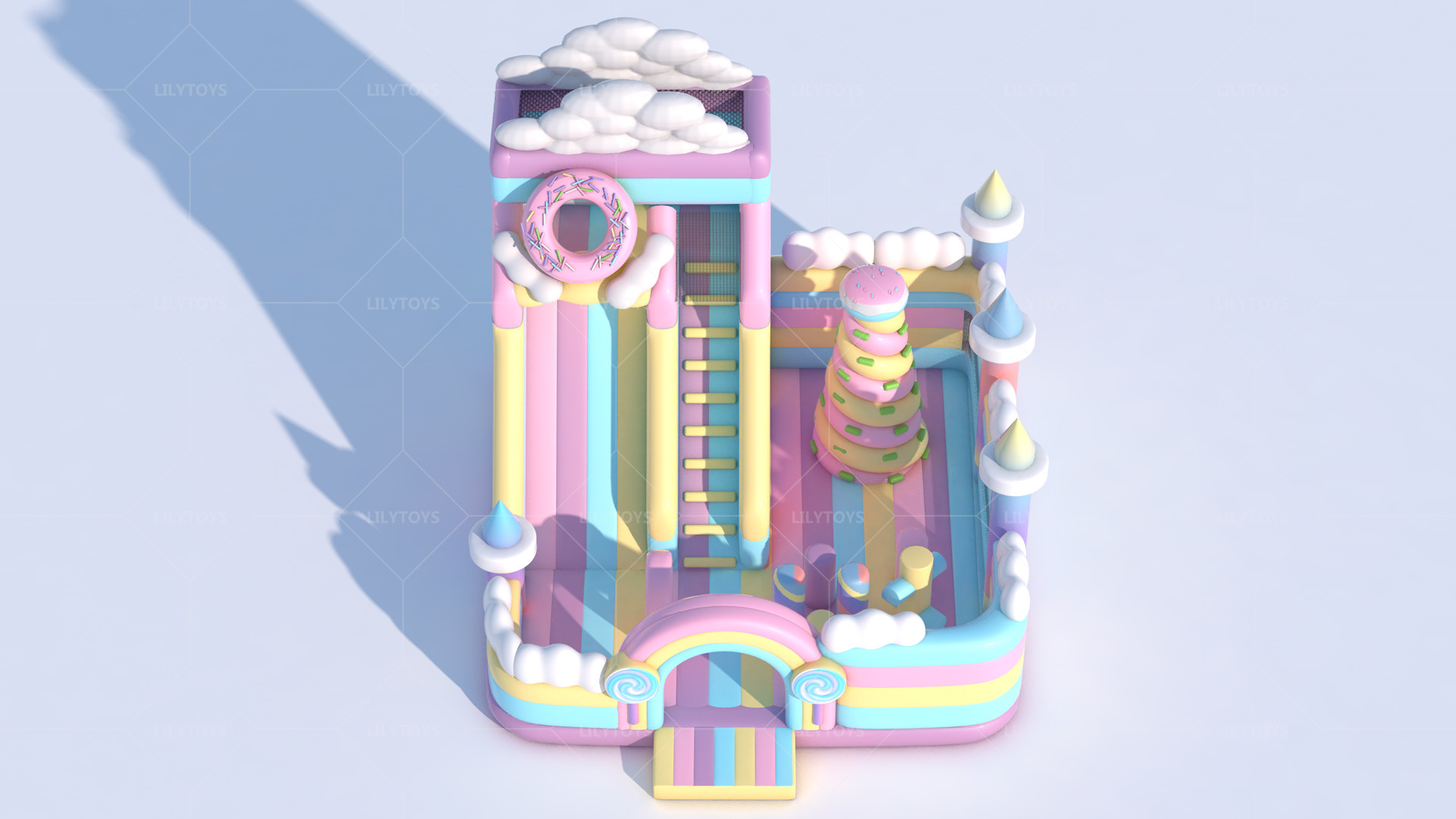 976 macaron candy colored slide