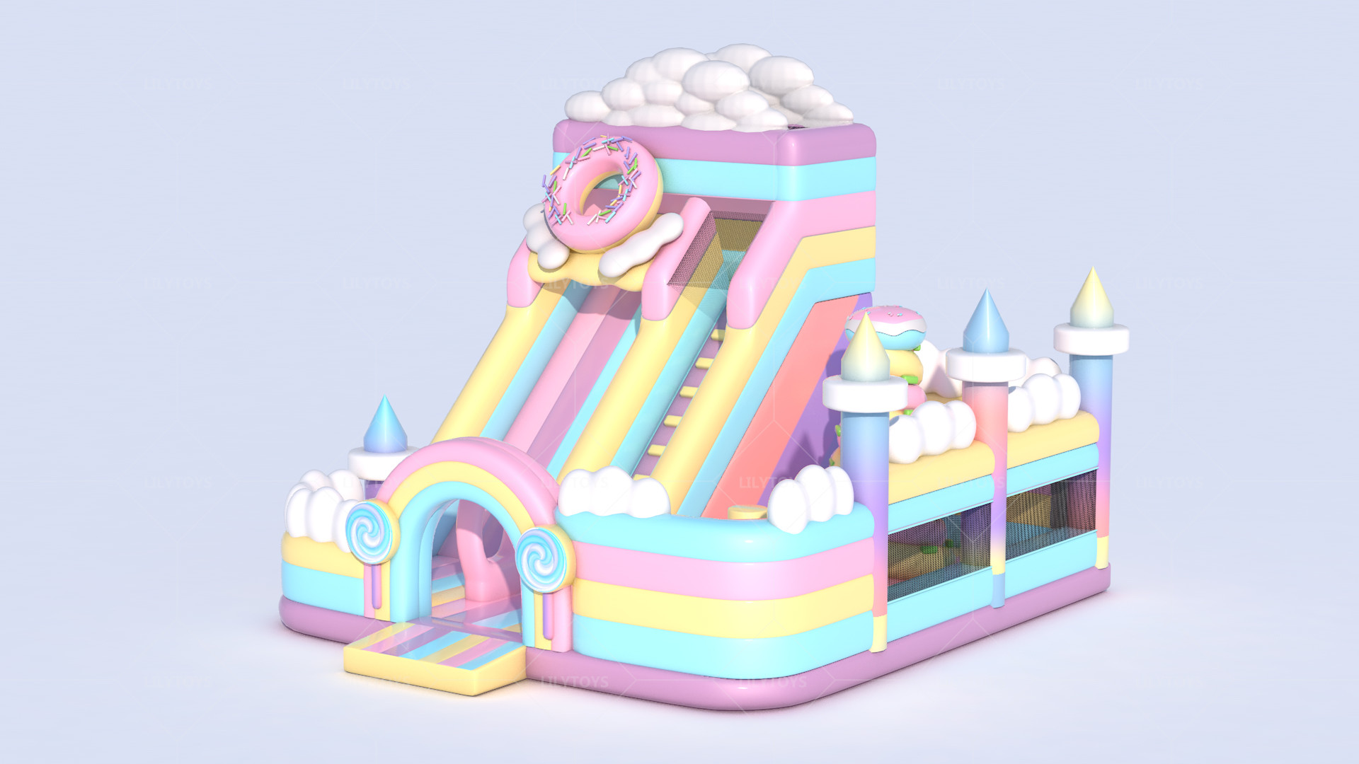 976 macaron candy colored slide